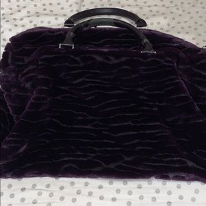Purple Fur Travel Bag